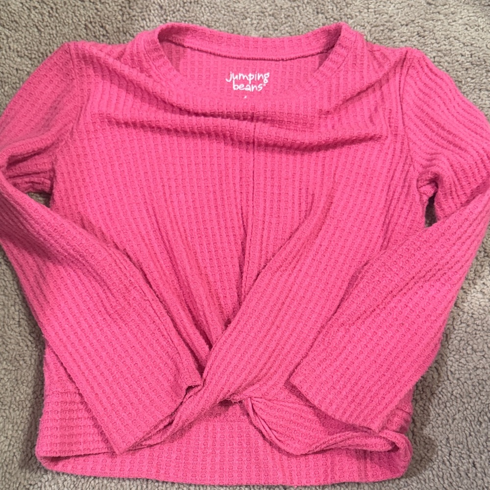 Jumping Beans Fuchsia Ribbed Knit Top